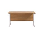 Jemini Rect Cant Desk 1200 N/Oak/Wht