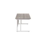 Jemini Rect Cant Desk 1200 G/Oak/Wht