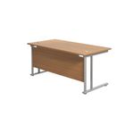 Jemini Rect Cant Desk 1600X800 N/Oak