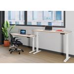 Jemini Sit/Stand Desk With Cable Wht