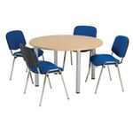 Jemini Cir Mte Tbl 1200X1200 N/Oak