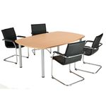Jemini Boardroom Table Pole Leg Bch