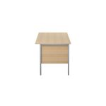 5 Star Rect 2 Drw Ped Oak