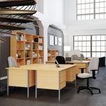 5 Star Rect 3 Drw Ped Oak
