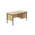 5 Star Rect 2 Drw Ped Oak