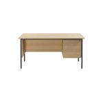 5 Star Rect 2 Drw Ped Oak