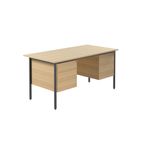 5 Star Dbl Ped 4 Leg Ferrera Oak