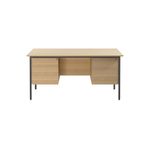5 Star Dbl Ped 4 Leg Ferrera Oak