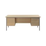 5 Star Dbl Ped 4 Leg Ferrera Oak