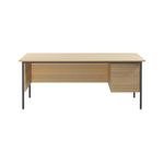 5 Star Rect 2 Drw Ped Oak