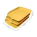Leitz Cosy Letter Tray A4 Yellow Pk3
