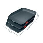 Leitz Cosy Letter Tray A4 Grey Pk3
