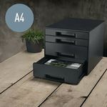 Leitz Recycle 4 Drawer Cabinet Black