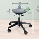 Ergo Active Stool With Castor Wheels