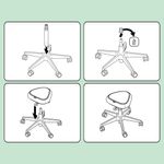 Ergo Active Stool With Castor Wheels