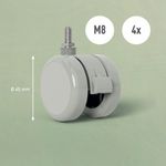 Leitz Castor Wheels For Ergo Desk