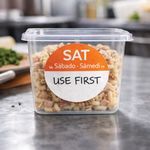Food Rotation Label Saturday Pk3500