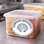Food Label Contains Molluscs Pk1000