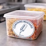 Food Label Contains Mustard Pk1000
