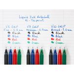 Pilot V5 Grip Liq Ink Rball Blk Pk12