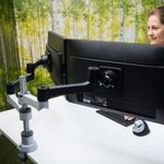 R-Go Zepher Dual Monitor Desk Mount