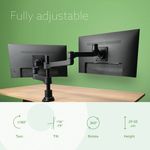 R-Go Zepher Dual Monitor Desk Mount