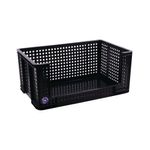 Open Fronted Crate 64 Litre Black