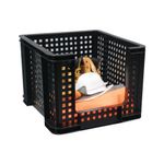Open Fronted Crate 35 Litre Black