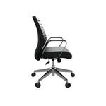 Slate Executive Chair Fixed Arms Blk