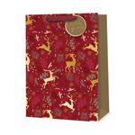 Xmas Reindeer Gift Bag Xl Pk6