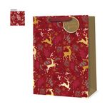 Xmas Reindeer Gift Bag Xl Pk6