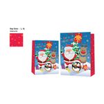 Xmas Santa Snow Scene Bag Large Pk6