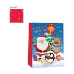 Xmas Santa Snow Scene Bag Large Pk6