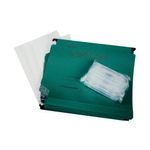 Rexel Crystalfile Lat File Grn Pk25