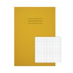 Rhino A4 Ex Book 5Mm Sq Yellow Pk50