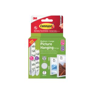 Command Pic Hang Strip M+L Wht Pk24