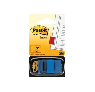 3M Post-It Index Blue X50 + Disp