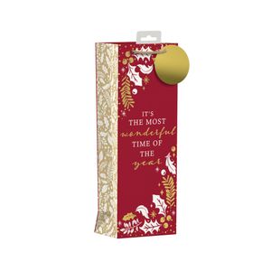 Wonderful Time Xmas Bottle Bag Pk6