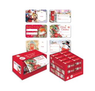 Christmas Sticky Tags X150 Pk24