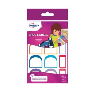 Uk Shoe Label 30X30/15X30Mm Wht Pk24