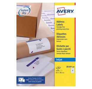 Avery Inkjet Address Label Pk2100