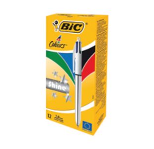 4 Colour Shine Bpen Slv Barrel Pk12