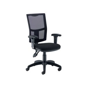 Lumo Mesh Chr Height Adj Arms Blk