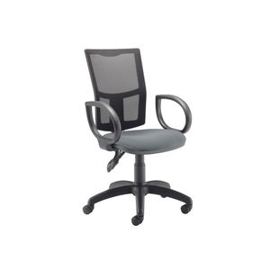 Lumo Mesh Chr With Fxd Arms Charcoal