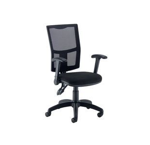 Lumo Mesh Chair With Fdng Arms Black