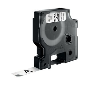 Dymo D1 Poly Tape 12Mm Blk/Wht