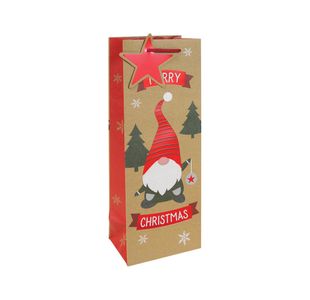 Gonk Kraft Festive Bottle Bag Pk12