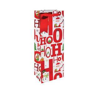 Hohoho Festive Bottle Bag Pk12