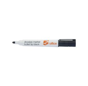 Drywipe Marker Bullet Tip Blk Pk12