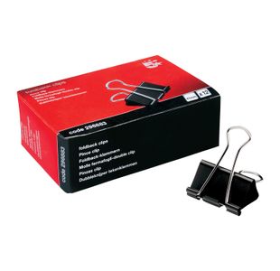Foldback Clips 41Mm Black Pk12
